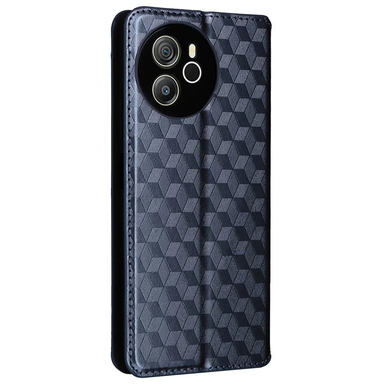 For Blackview Shark 8 Leather Case Rhombus Wallet Stand Flip Phone Cover