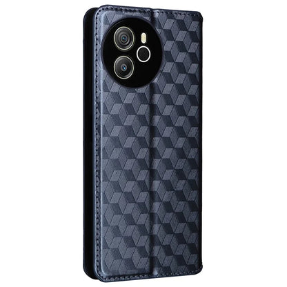 For Blackview Shark 8 Leather Case Rhombus Wallet Stand Flip Phone Cover