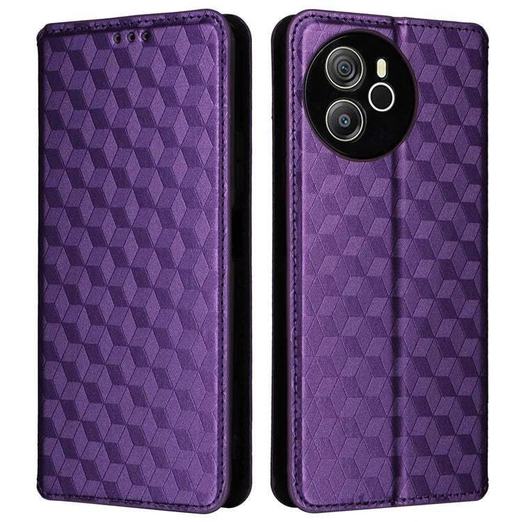 For Blackview Shark 8 Leather Case Rhombus Wallet Stand Flip Phone Cover