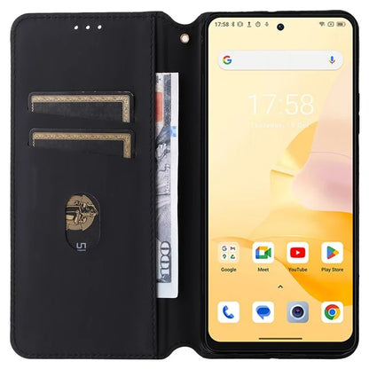 For Blackview Shark 8 Leather Case Rhombus Wallet Stand Flip Phone Cover