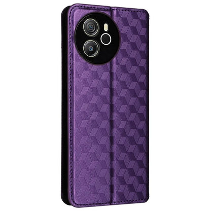 For Blackview Shark 8 Leather Case Rhombus Wallet Stand Flip Phone Cover