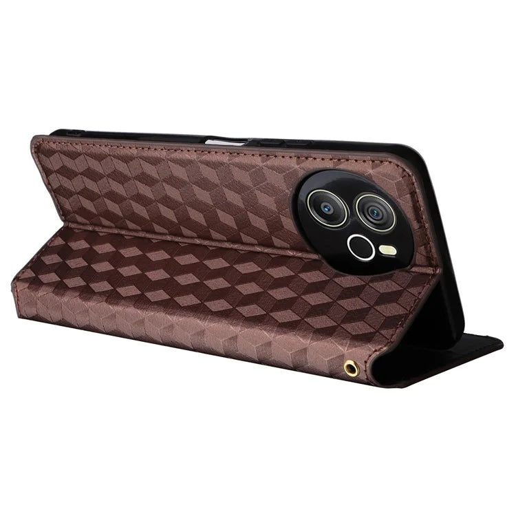 For Blackview Shark 8 Leather Case Rhombus Wallet Stand Flip Phone Cover