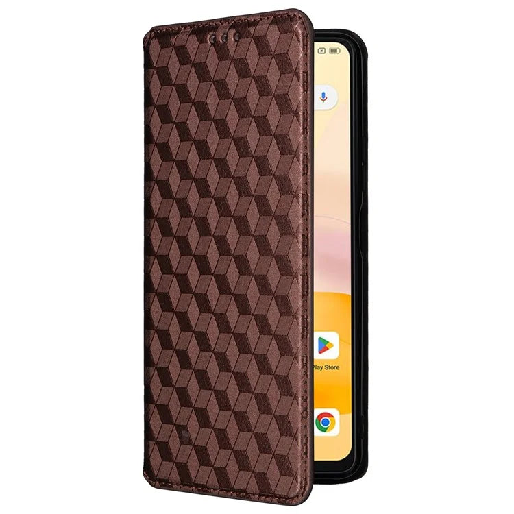 For Blackview Shark 8 Leather Case Rhombus Wallet Stand Flip Phone Cover