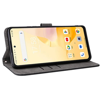 For Blackview Shark 8 Case RFID Blocking PU Leather Wallet Phone Cover with Hand Strap