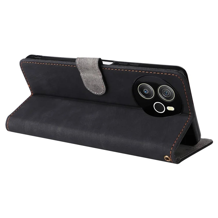 For Blackview Shark 8 Case RFID Blocking PU Leather Wallet Phone Cover with Hand Strap