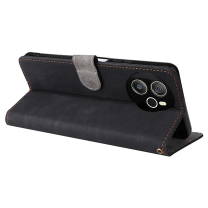 For Blackview Shark 8 Case RFID Blocking PU Leather Wallet Phone Cover with Hand Strap