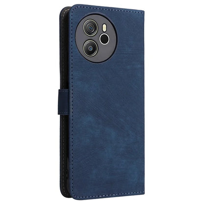 For Blackview Shark 8 Case RFID Blocking PU Leather Wallet Phone Cover with Hand Strap
