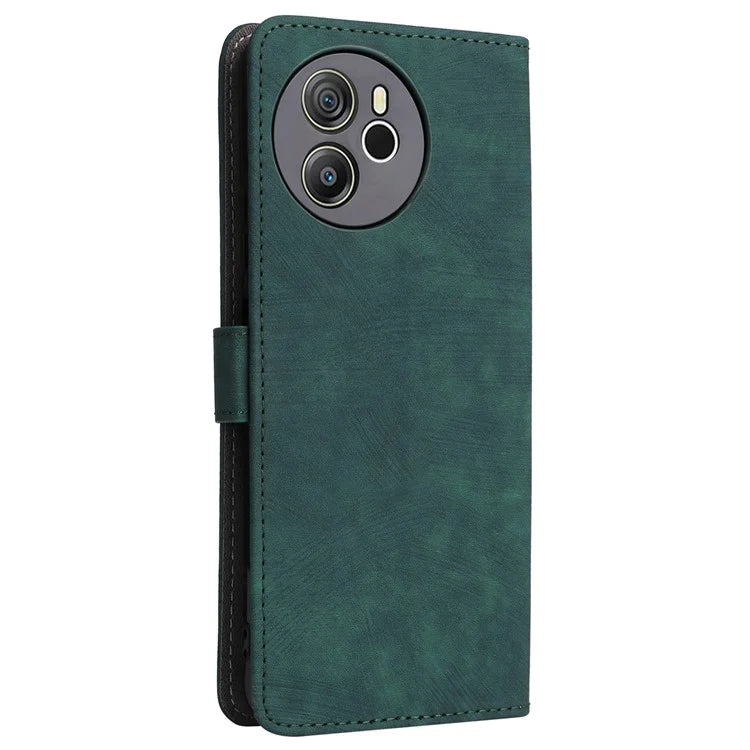 For Blackview Shark 8 Case RFID Blocking PU Leather Wallet Phone Cover with Hand Strap