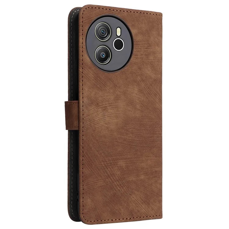 For Blackview Shark 8 Case RFID Blocking PU Leather Wallet Phone Cover with Hand Strap