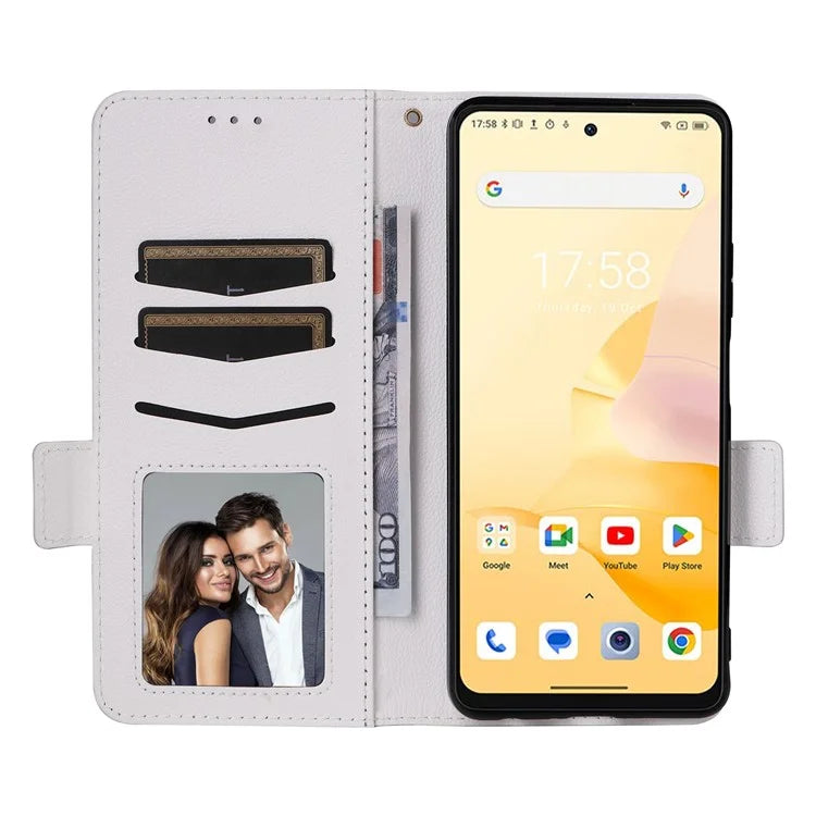 For Blackview Shark 8 Case Leather Folio Stand Phone Cover with Wrist Strap