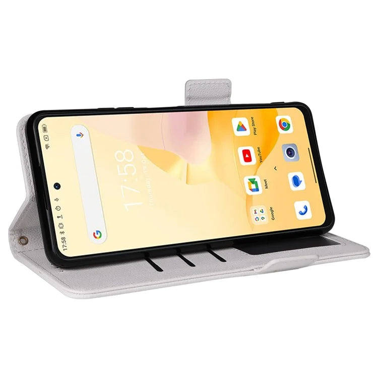 For Blackview Shark 8 Case Leather Folio Stand Phone Cover with Wrist Strap