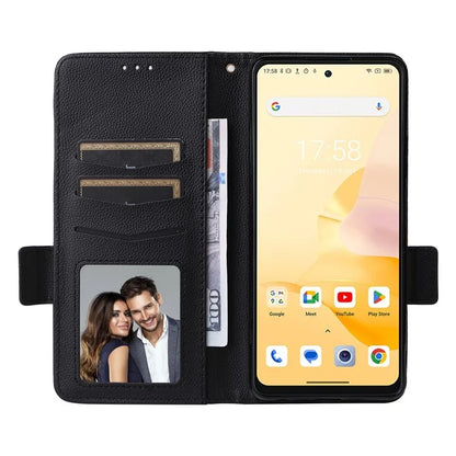 For Blackview Shark 8 Case Leather Folio Stand Phone Cover with Wrist Strap