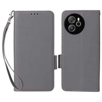For Blackview Shark 8 Case Leather Folio Stand Phone Cover with Wrist Strap