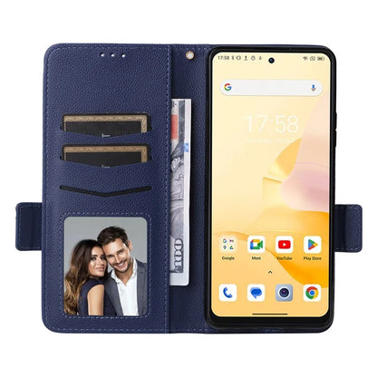 For Blackview Shark 8 Case Leather Folio Stand Phone Cover with Wrist Strap