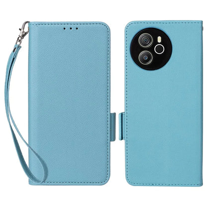 For Blackview Shark 8 Case Leather Folio Stand Phone Cover with Wrist Strap