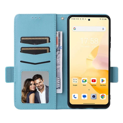 For Blackview Shark 8 Case Leather Folio Stand Phone Cover with Wrist Strap