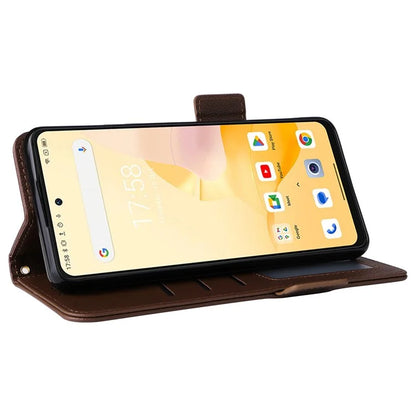 For Blackview Shark 8 Case Leather Folio Stand Phone Cover with Wrist Strap
