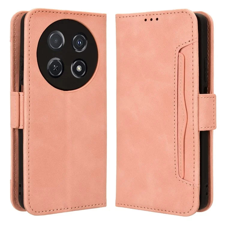 For Huawei nova 12i 4G / Enjoy 70 Pro Case PU Leather Stand Function Multiple Card Slots Phone Cover