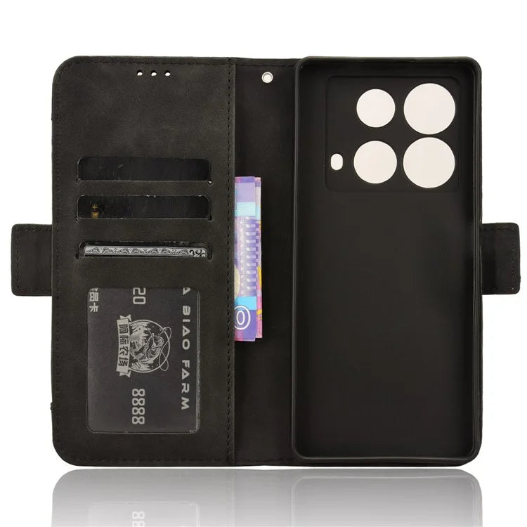 For Infinix Note 40 X6853 Case Shock-Absorbent Leather Phone Shell with Multiple Card Slots