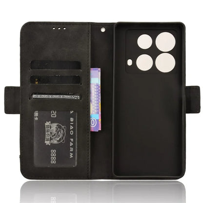 For Infinix Note 40 X6853 Case Shock-Absorbent Leather Phone Shell with Multiple Card Slots