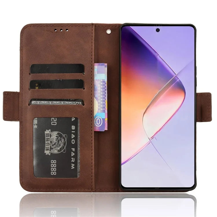 For Infinix Note 40 X6853 Case Shock-Absorbent Leather Phone Shell with Multiple Card Slots