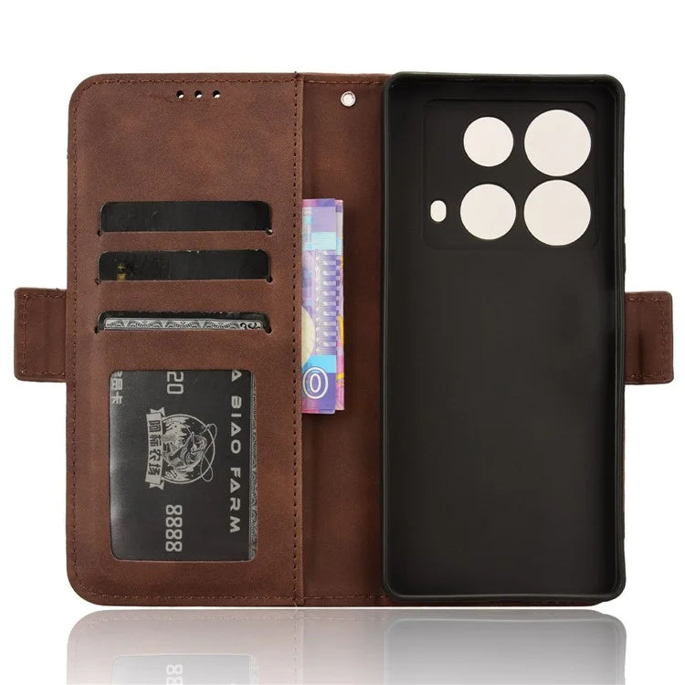 For Infinix Note 40 X6853 Case Shock-Absorbent Leather Phone Shell with Multiple Card Slots