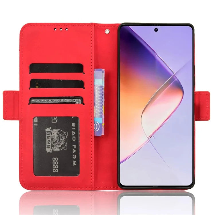 For Infinix Note 40 X6853 Case Shock-Absorbent Leather Phone Shell with Multiple Card Slots