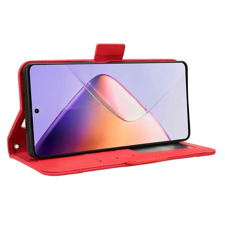 For Infinix Note 40 X6853 Case Shock-Absorbent Leather Phone Shell with Multiple Card Slots