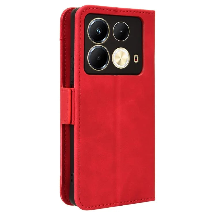 For Infinix Note 40 X6853 Case Shock-Absorbent Leather Phone Shell with Multiple Card Slots