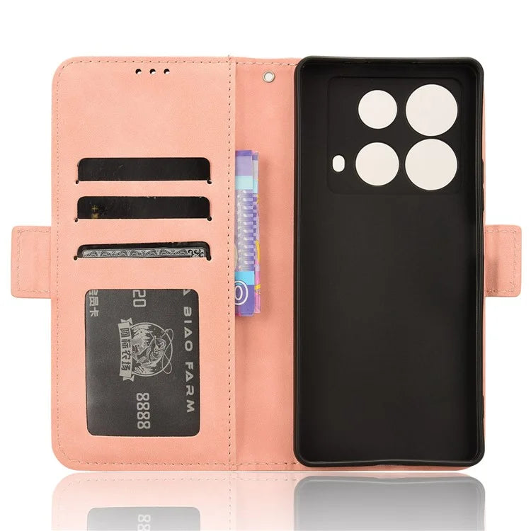 For Infinix Note 40 X6853 Case Shock-Absorbent Leather Phone Shell with Multiple Card Slots
