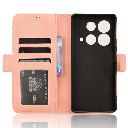 For Infinix Note 40 X6853 Case Shock-Absorbent Leather Phone Shell with Multiple Card Slots