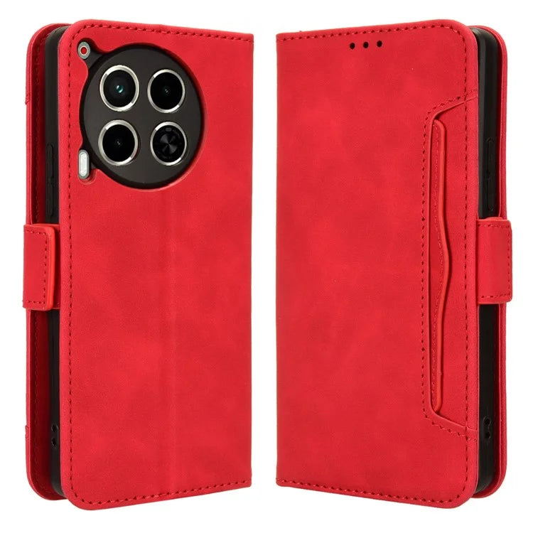 For TECNO Camon 30 4G / 30 5G / CL6 / CL7 Case Leather Phone Protector with Multiple Card Slots