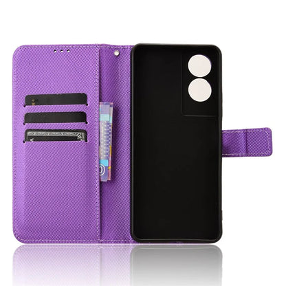 For TCL 50 5G Case Diamond Texture Leather Full Wrapped Phone Cover with Wrist Strap
