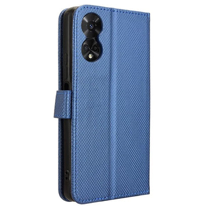 For TCL 50 5G Case Diamond Texture Leather Full Wrapped Phone Cover with Wrist Strap