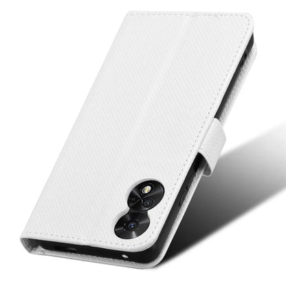 For TCL 50 5G Case Diamond Texture Leather Full Wrapped Phone Cover with Wrist Strap