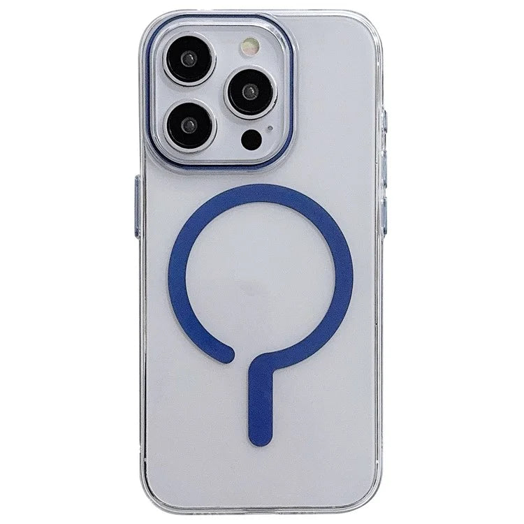 For iPhone 15 Pro Max Clear Case TPU+PC Phone Cover Compatible with MagSafe