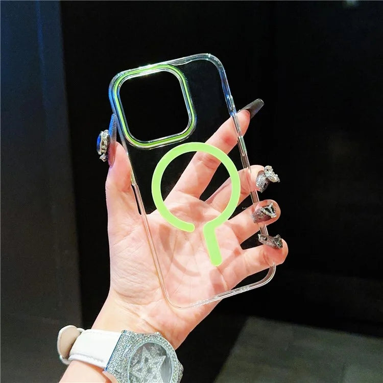 For iPhone 15 Pro Max Clear Case TPU+PC Phone Cover Compatible with MagSafe