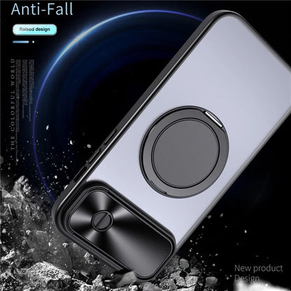For iPhone 13 / 14 Case Compatible with MagSafe Kickstand Hard PC Phone Cover with Sliding Lens Guard