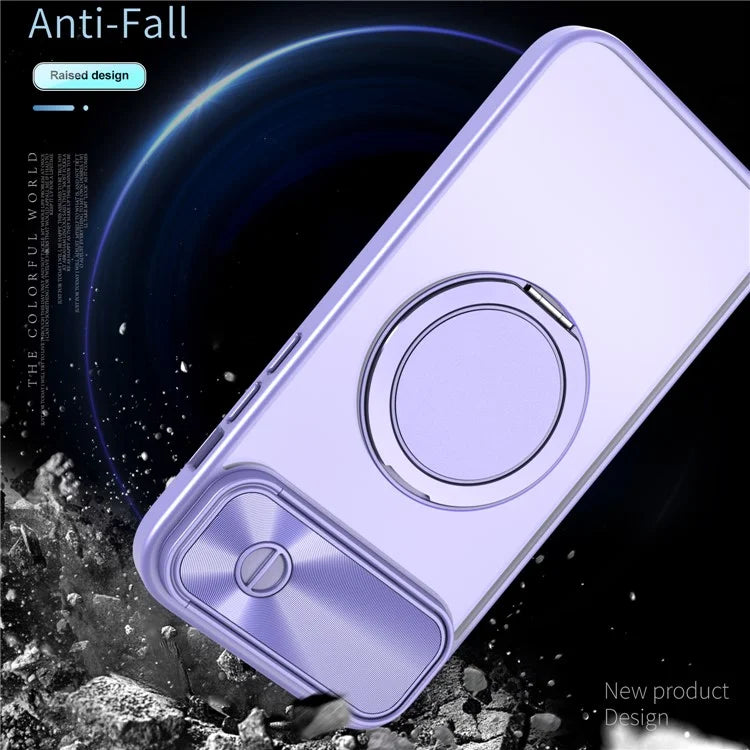 For iPhone 13 / 14 Case Compatible with MagSafe Kickstand Hard PC Phone Cover with Sliding Lens Guard