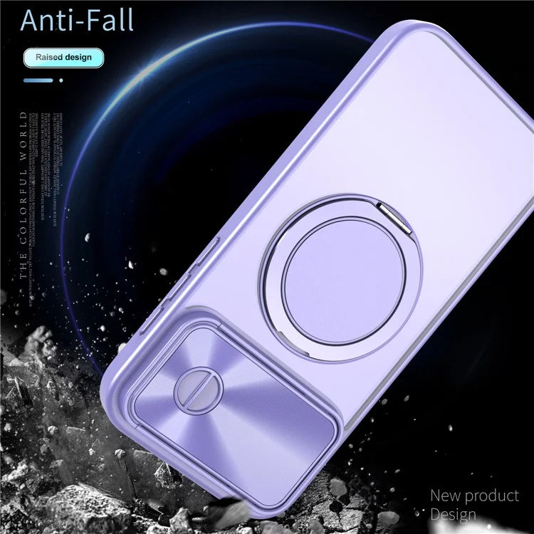 For iPhone 14 Pro Max Magnetic Case Kickstand Hard PC Phone Shell with Lens Protector