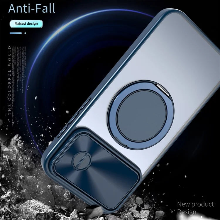 For iPhone 14 Pro Max Magnetic Case Kickstand Hard PC Phone Shell with Lens Protector