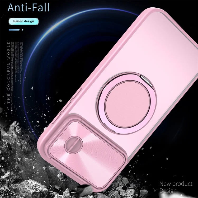 For iPhone 14 Pro Max Magnetic Case Kickstand Hard PC Phone Shell with Lens Protector