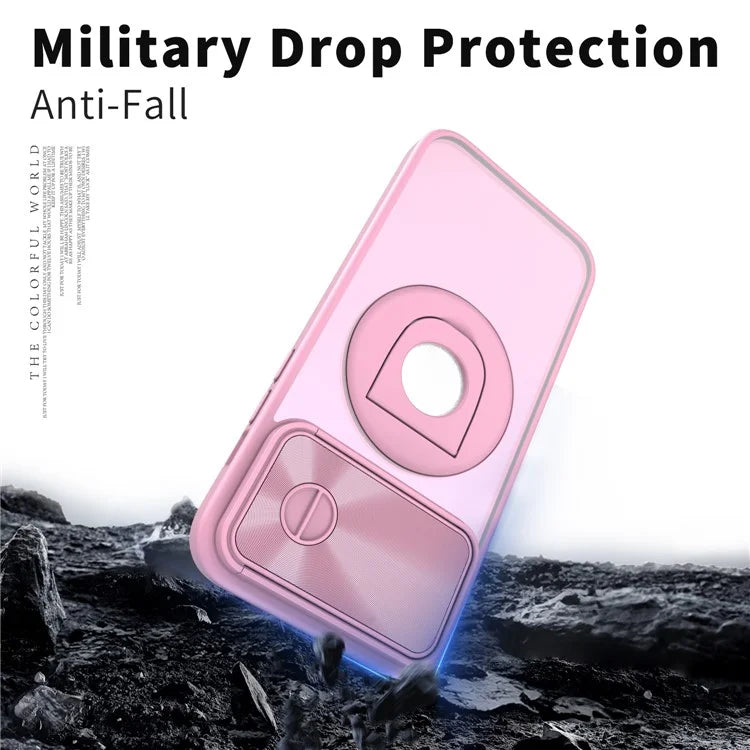 Style A For iPhone 13 Pro Case Compatible with MagSafe Hard PC Kickstand Phone Shell with Slide Lens Lid