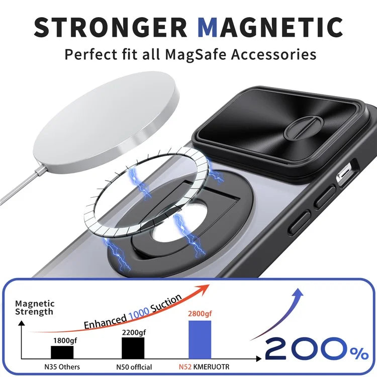 Style A For iPhone 12 / 12 Pro Magnetic Case Shockproof Hard PC Phone Cover Built-in Kickstand