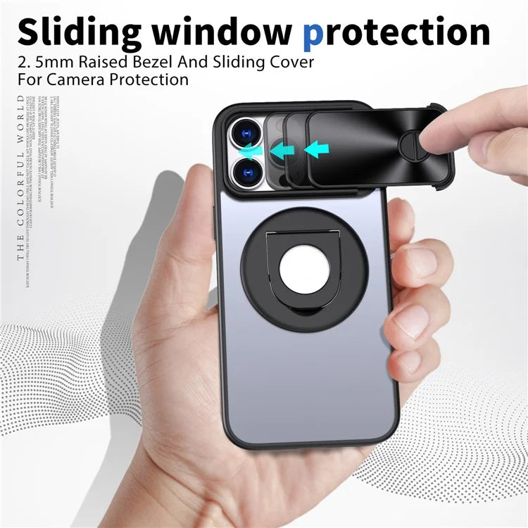 Style A For iPhone 12 / 12 Pro Magnetic Case Shockproof Hard PC Phone Cover Built-in Kickstand