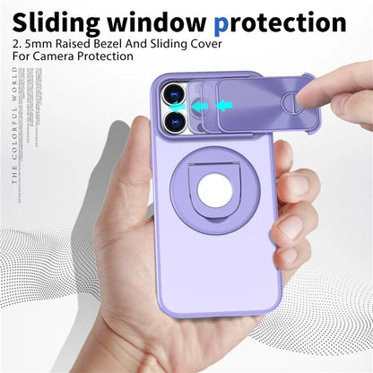 Style A For iPhone 12 / 12 Pro Magnetic Case Shockproof Hard PC Phone Cover Built-in Kickstand