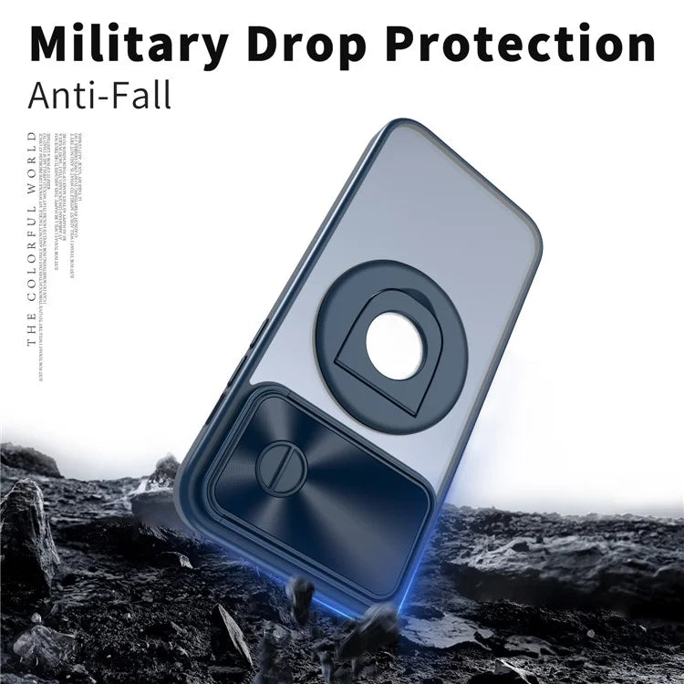 Style A For iPhone 12 / 12 Pro Magnetic Case Shockproof Hard PC Phone Cover Built-in Kickstand