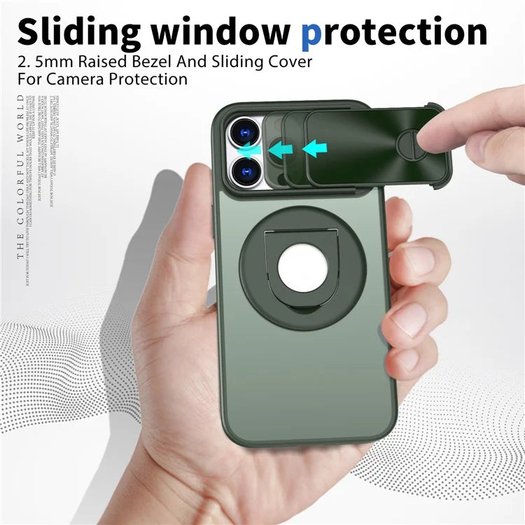 Style A For iPhone 12 / 12 Pro Magnetic Case Shockproof Hard PC Phone Cover Built-in Kickstand