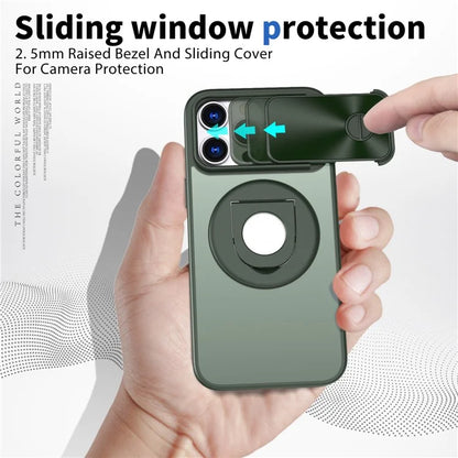 Style A For iPhone 12 / 12 Pro Magnetic Case Shockproof Hard PC Phone Cover Built-in Kickstand