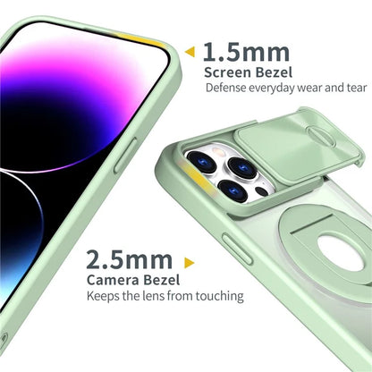 Style A For iPhone 12 / 12 Pro Magnetic Case Shockproof Hard PC Phone Cover Built-in Kickstand